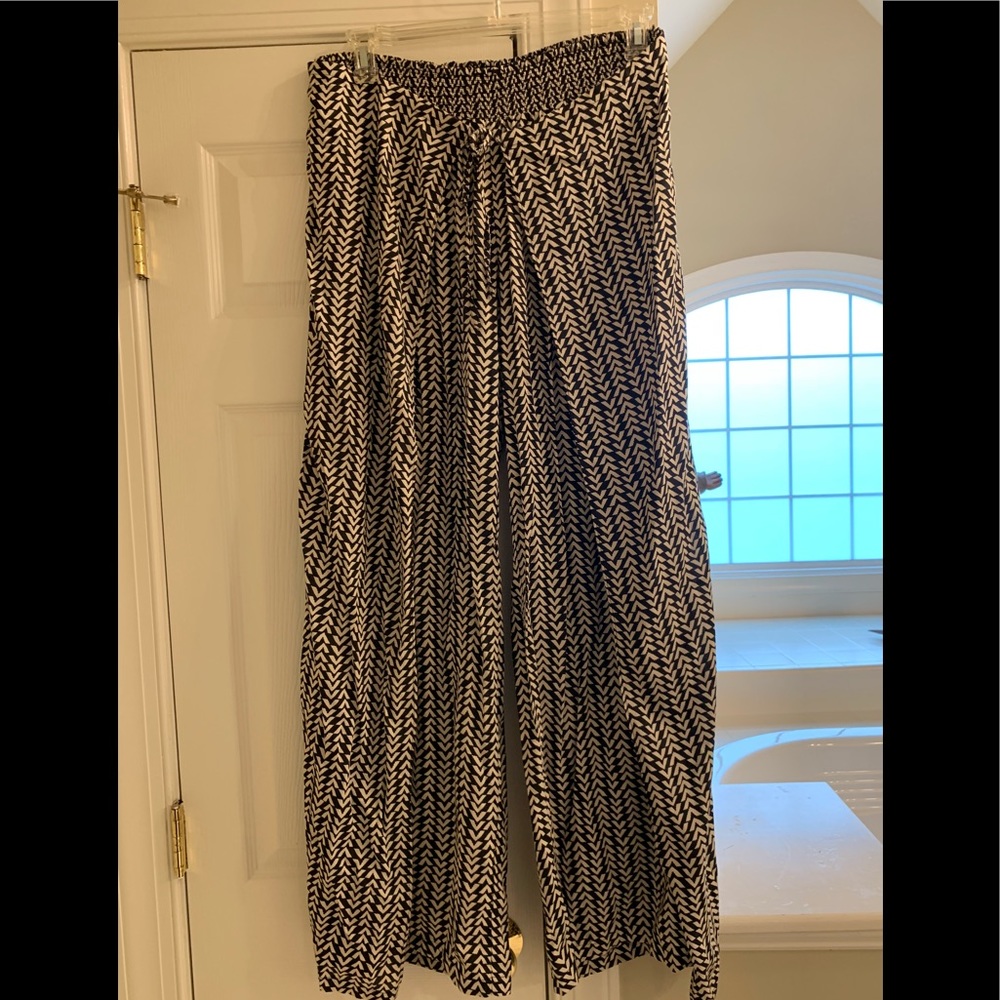Wide leg wrap pants